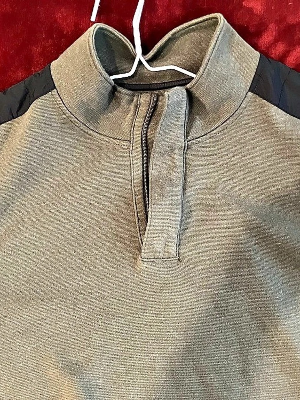 Perry Ellis Portfolio Color Block Pullover in Green & Black XXL